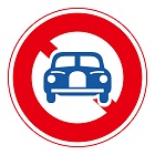 二輪の自動車以外の自動車通行止めの標識(規制標識)140x140
