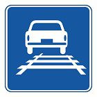 軌道敷内通行可の標識(指示標識)学科試験