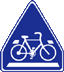 自転車横断帯の標識