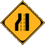 車線数減少の標識(警戒標識)64x64