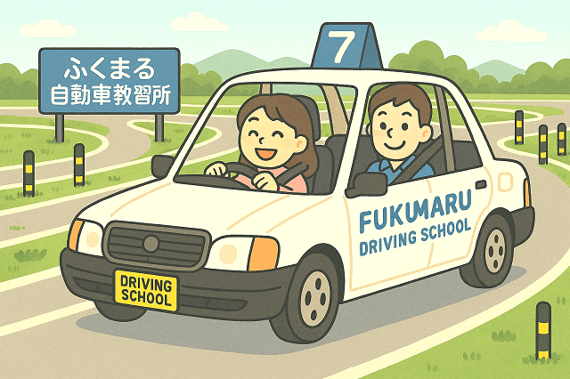 修了検定の主な減点と中止その対策と内容【仮免許技能試験】 場内試験コース