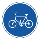 自転車専用の標識(規制標識)140x140