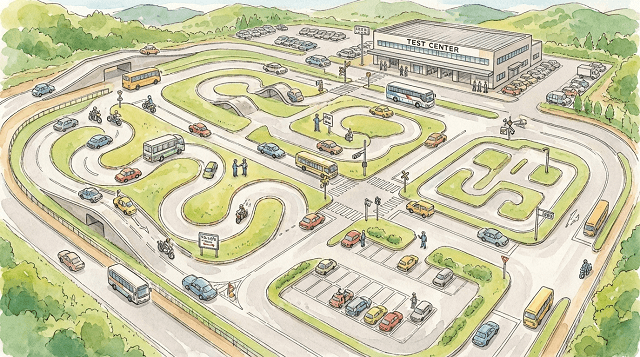 一発試験・飛び込み試験の運転免許試験場(運転免許センター)